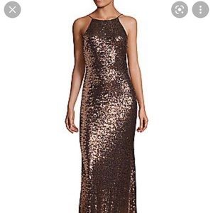 SHIPS FREE💫Badgley Mischka Cowlback Sequin Gown